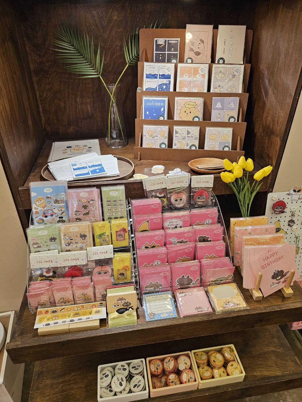 Goods are displayed for sale at Seongsu Stationery Store. (Lee Yoon-seo/The Korea Herald)