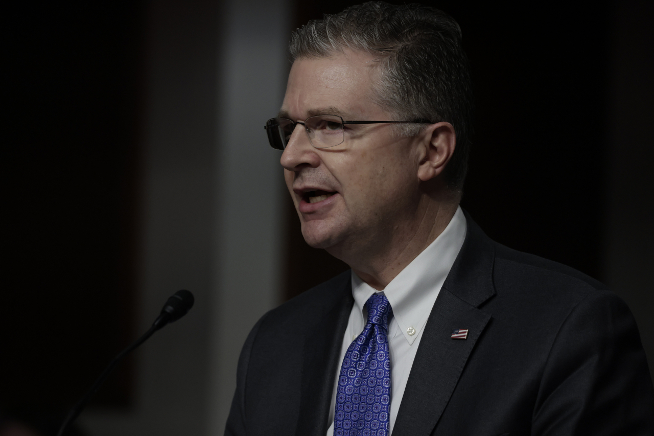 US Assistant Secretary of State for East Asian and Pacific Affairs Daniel Kritenbrink speaks at a hearing with the Senate Foreign Relations Committee on December 08, 2021 in Washington, DC. (GettyImages)