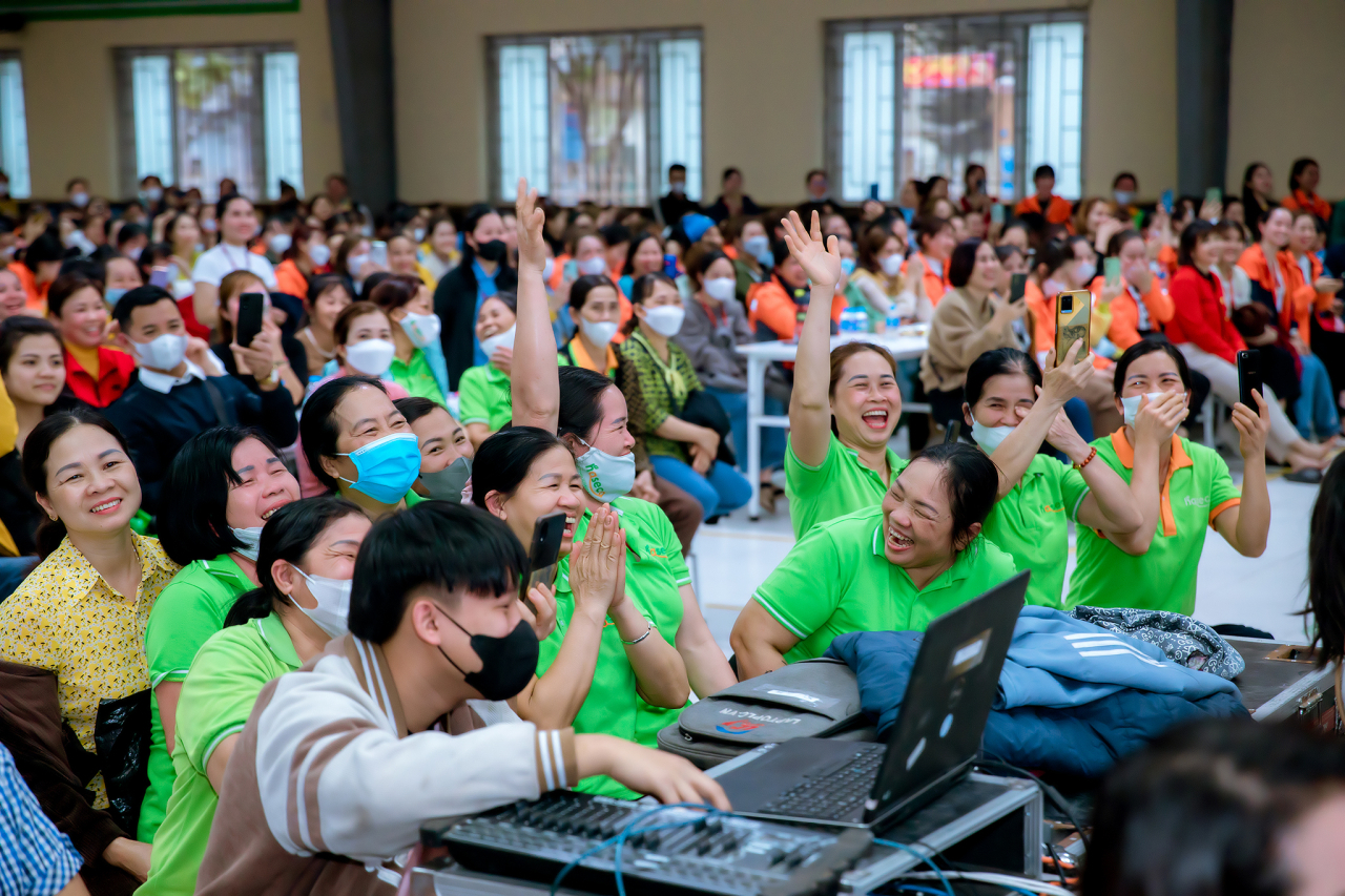 ShinWon Corporation employees at the second production plant in Vietnam celebrate International Women's Day on March 8. (ShinWon Corp.)