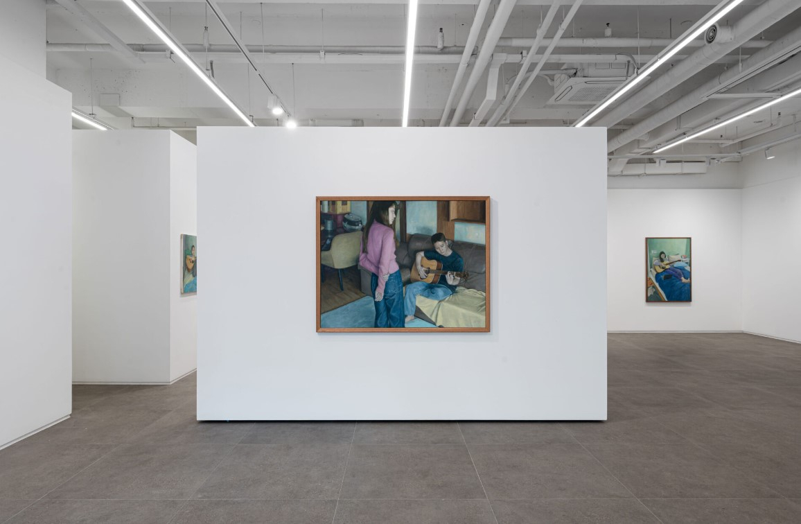 An installation view of “Dongwook Suh: Saturn Comes