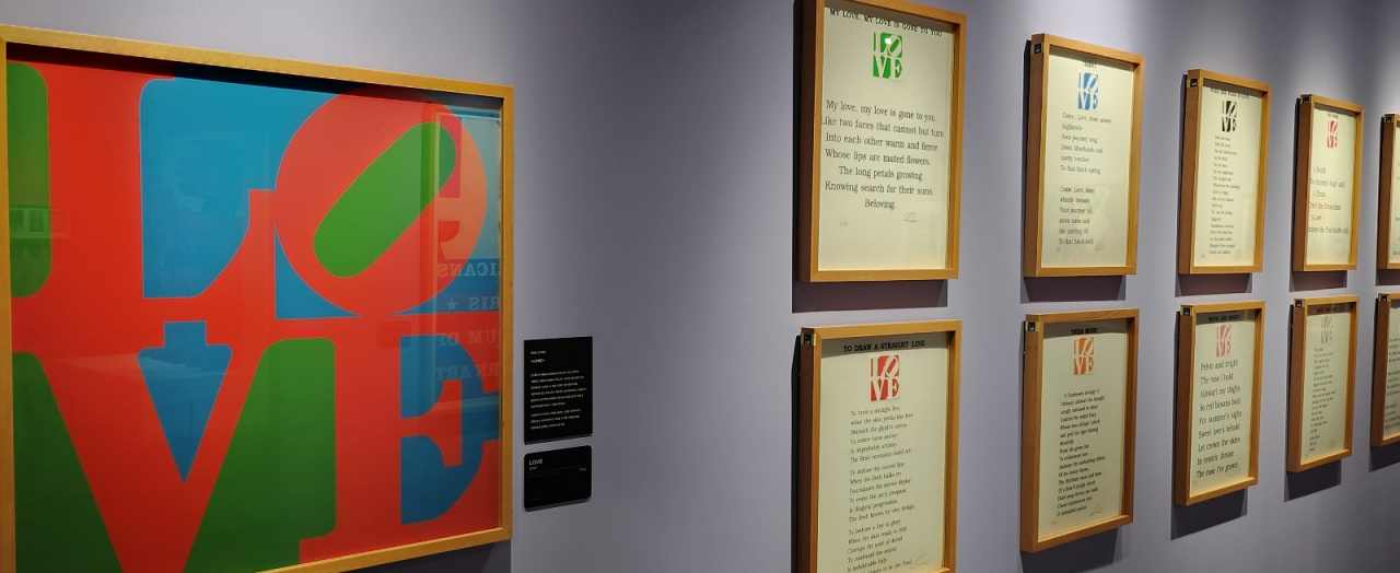 “LOVE” screen prints by pop artist Robert Indiana (Choi Si-young/The Korea Herald)