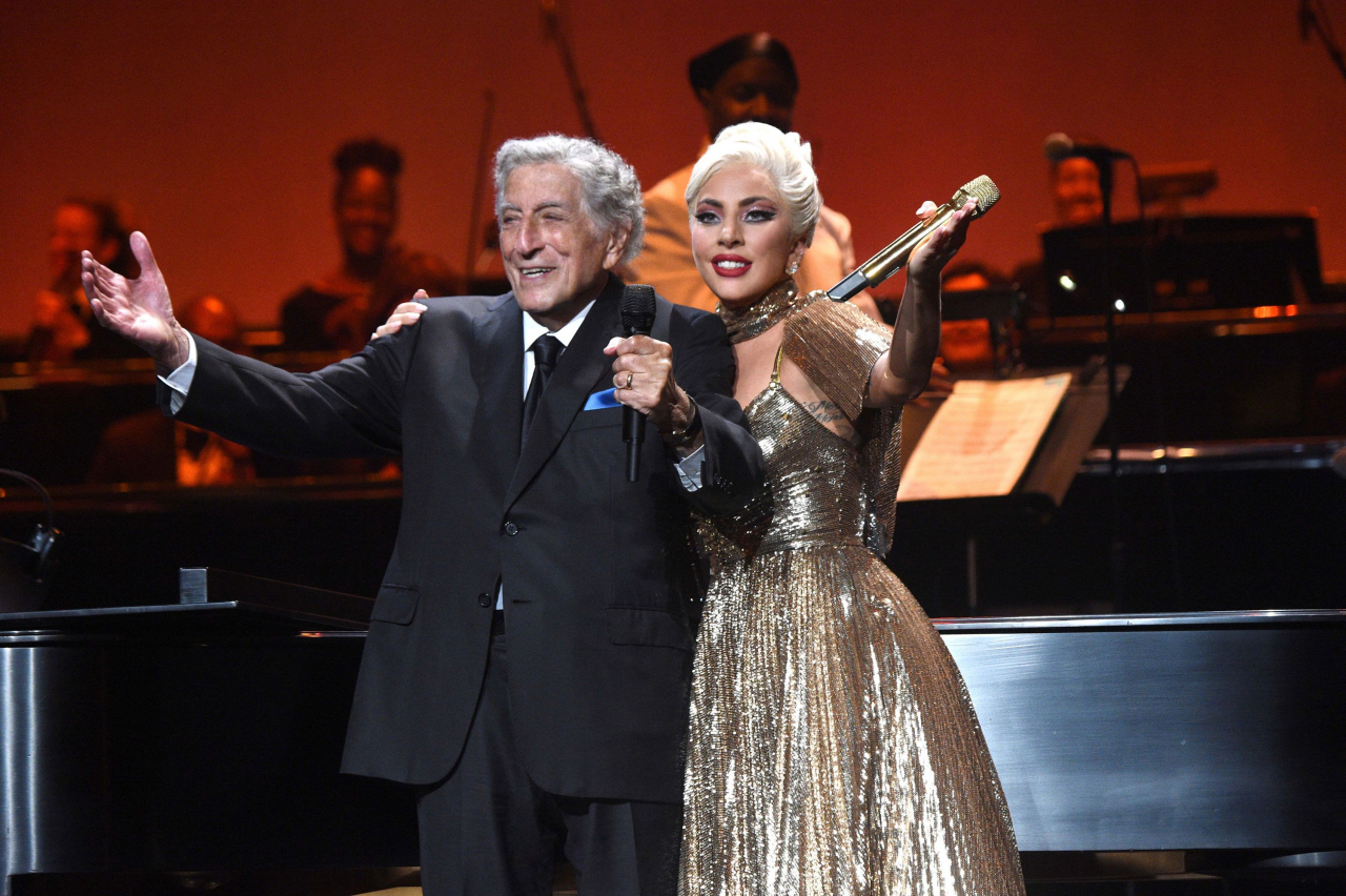 Tony Bennett (left) and Lady Gaga on 