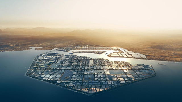 The envisioned master plan for Saudi Arabia’s Neom city development project (Neom)