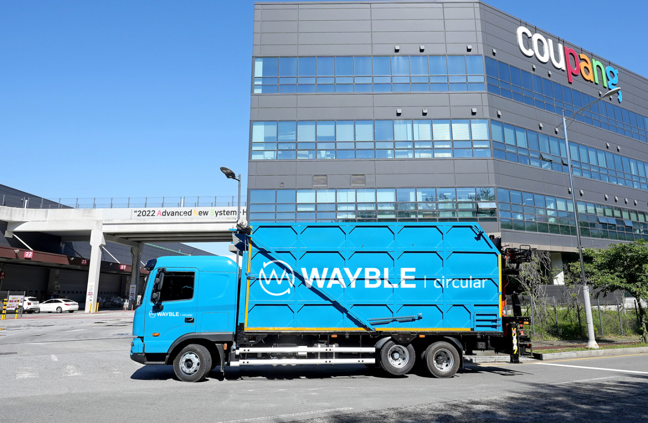 Waste and resource recycling management platform WAYBLE circular's transport vehicle (SK Ecoplant)