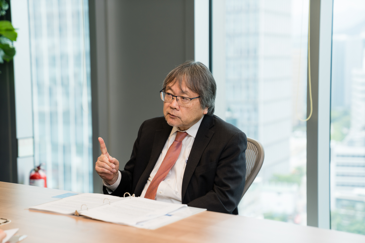 World Bank Vice President for Development Finance Akihiko Nishio speaks during an interview with The Korea Herald held in central Seoul, Monday. (World Bank Group)