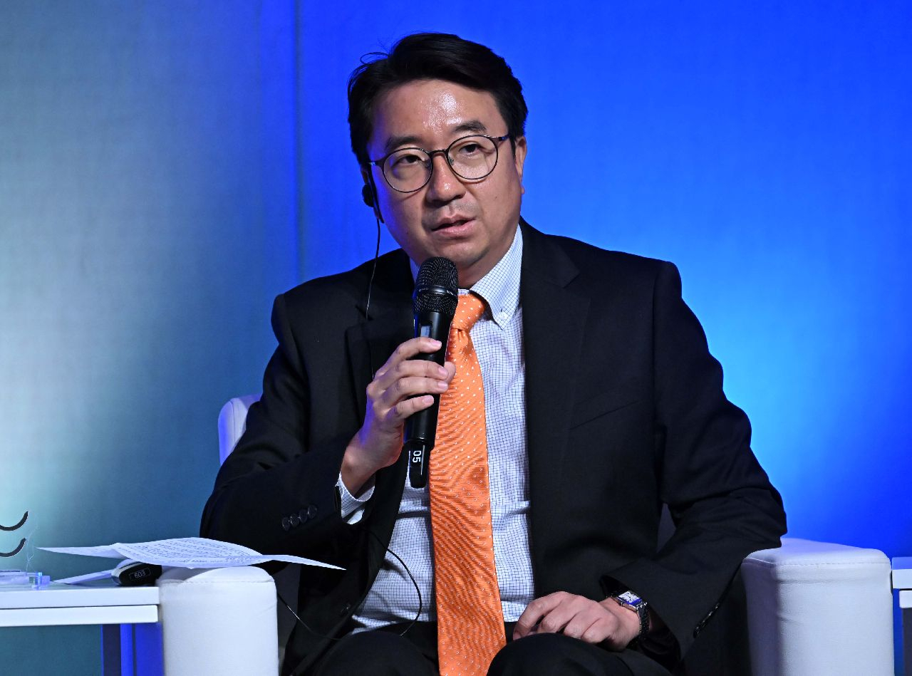 Kim Young-sang, director of Korea Trade-Investment Promotion Agency (Lee Sang-sub/The Korea Herald)