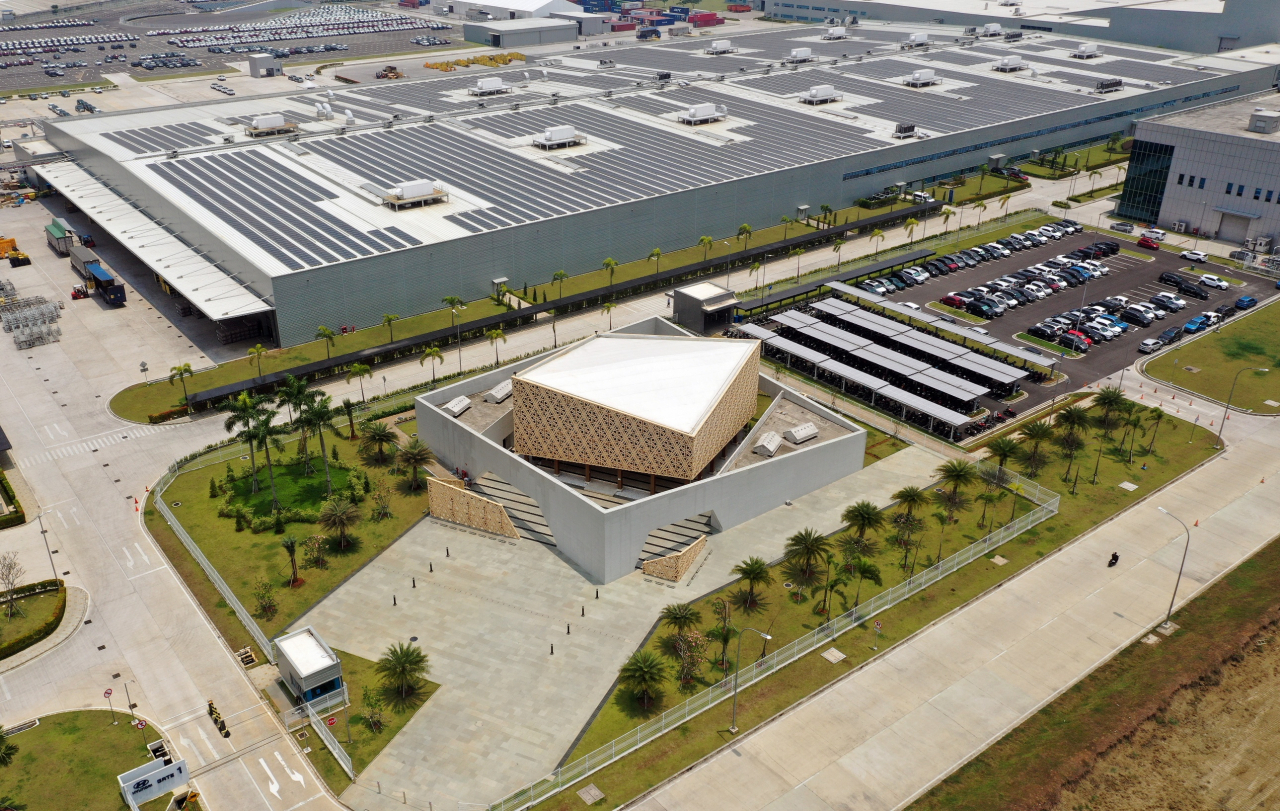 An aerial view of Hyundai Motor Manufacturing India in Bekasi, West Java, Indonesia. (Hyundai Motor Group)