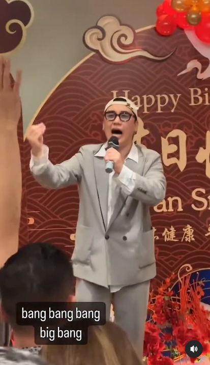 Seungri performs Big Bang songs at a birthday party for a wealthy individual in Kuala Lumpur, Malaysia, in May. (Malaysian netizen's Instagram account)