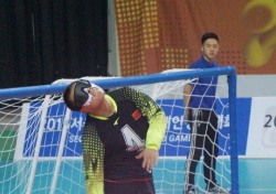 [세계시각장애인경기대회 7일] <포토뉴스> 남자 골볼 중국-스웨덴