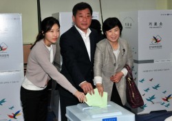 박성민 중구청장, 국회의원 선거 투표