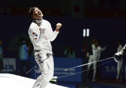 [리우올림픽]한국 펜싱의 대들보 정진선, 남자 에페 32강 진출
