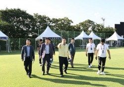 주낙영 경주시장, 2023 화랑대기 전국 유소년 축구대회 앞두고 최종 점검