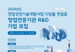 경북테크노파크, 창업성장기술개발사업 디딤돌 '창업전문기관 R&D'추천기업 모집