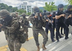 육군 50사단 해룡여단, 영덕군청서 통합방위훈련 진행