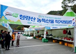 봉화군 청량산입구 주차장서 농특산물 직거래 장터 개장…단풍여행객 겨냥