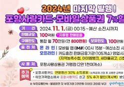 포항사랑상품권 내달1일 100억 원어치 올해 마지막 발행