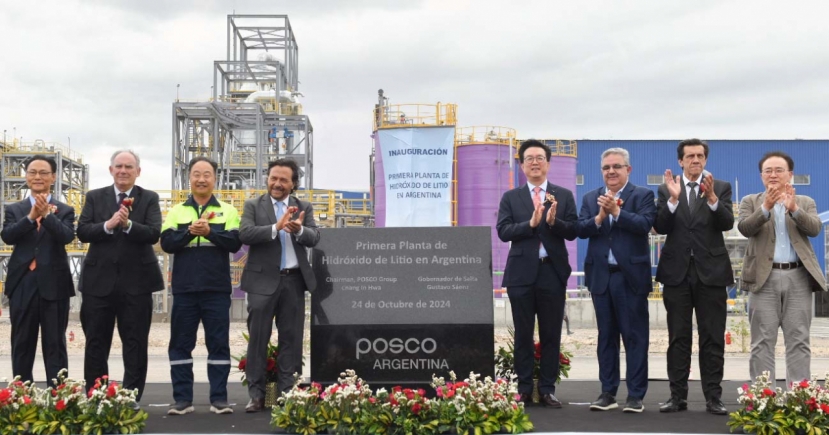 Posco completes Argentina’s first lithium hydroxide plant