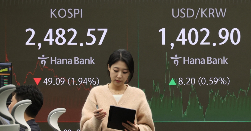 Won hits 2-year low, Kospi crashes past 2,500