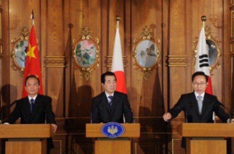 Korea, Japan, China agree on nuclear safety