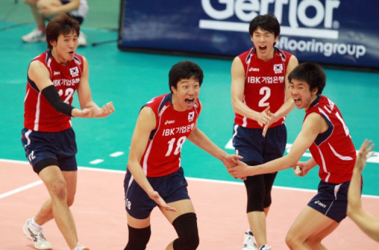 Korea splits with Cuba in volleyball