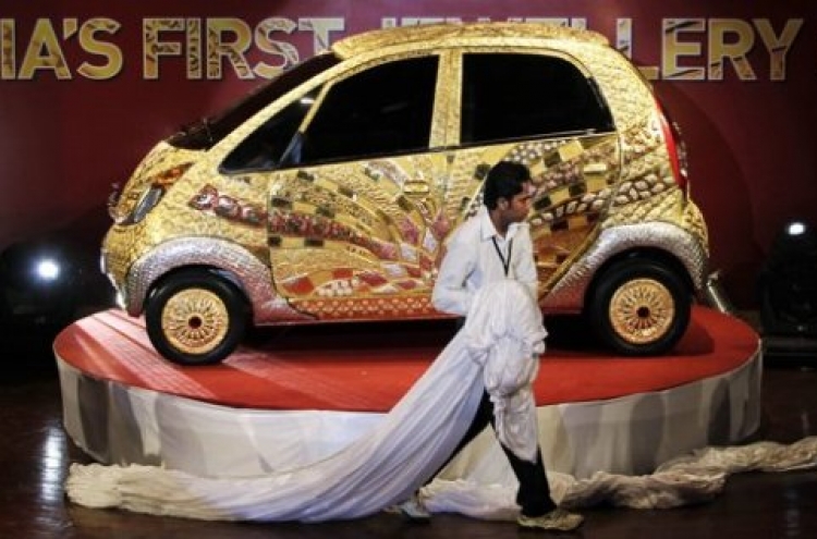 World’s cheapest car now covered with gold, jewels
