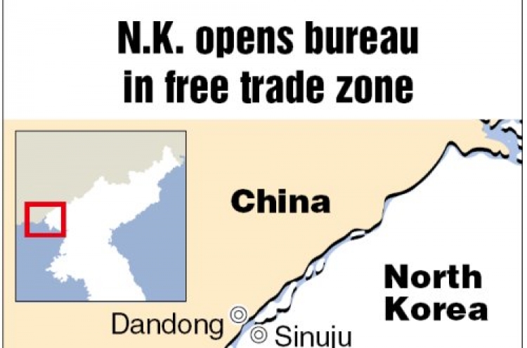 ‘N.K. opens bureau to run free trade zone with China’