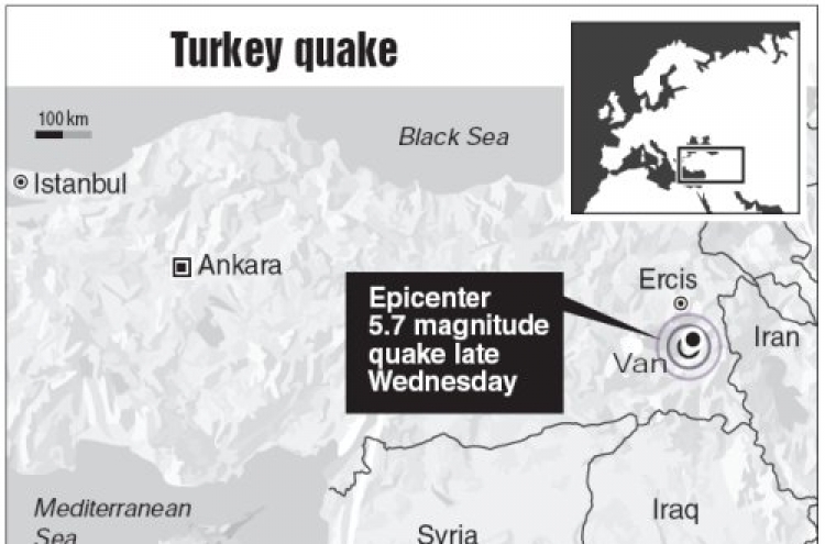 Turkey quake kills at least 7, dozens trapped