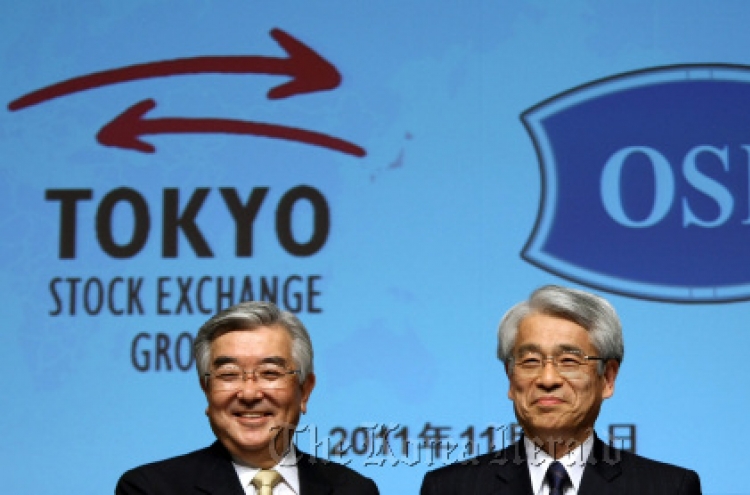 Japan’s bourses to merge in 2013