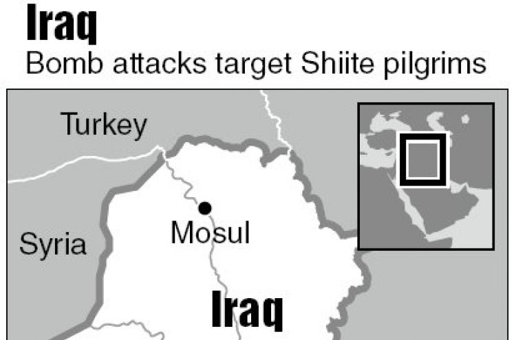 Iraq bomb attacks on pilgrims kill 28