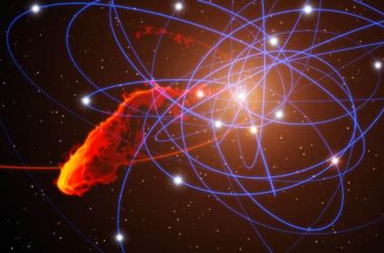 Doomed gas cloud rushing toward black hole: study