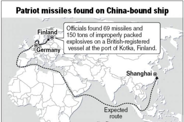 Finland probes China-bound Patriot missiles