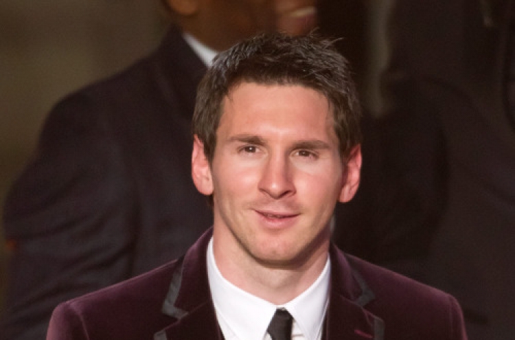 Messi named player of year for third straight time
