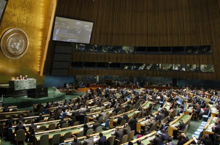 U.N. assembly adopts resolution on Syria