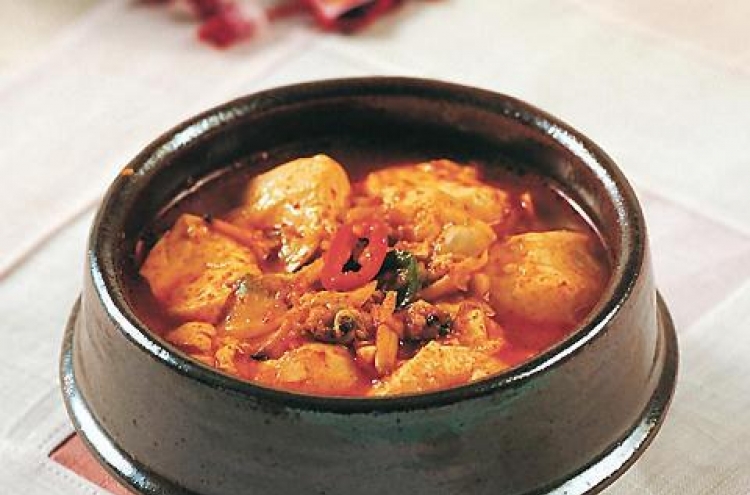 Sundubu jjigae (spicy soft tofu stew)