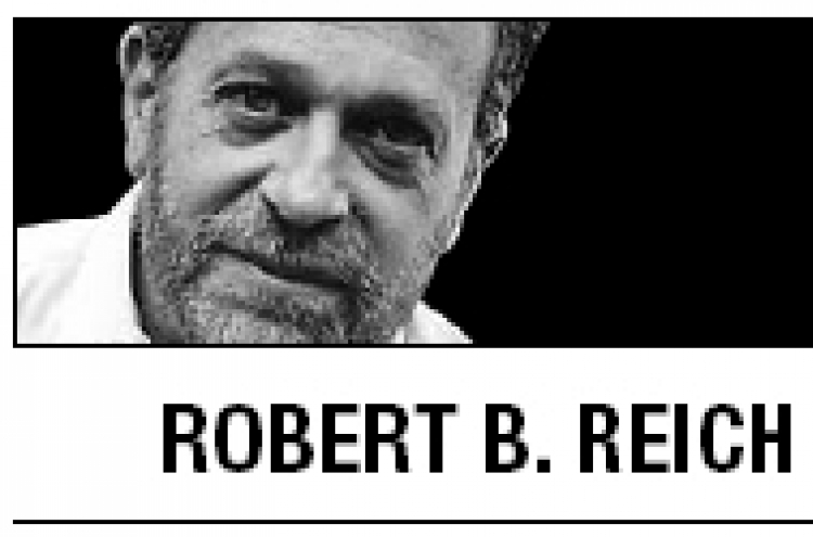 [Robert Reich] Productivity gains, smaller pie slice