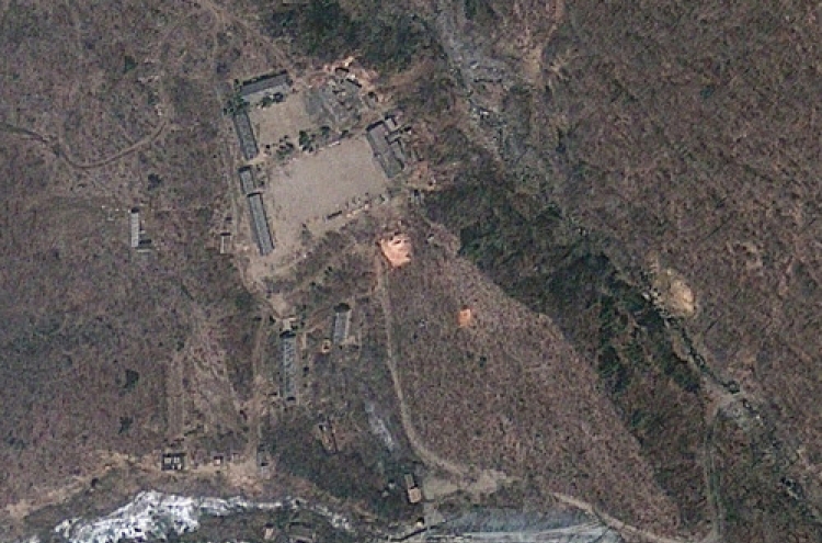 Photo shows work at N.K. test site