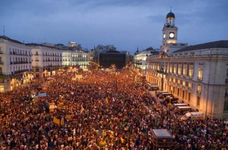 100,000 march in Spain over austerity