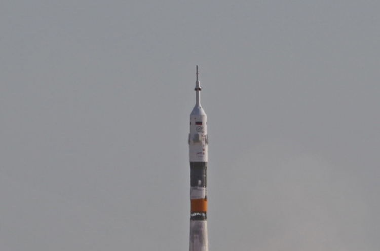 Three astronauts blast off for ISS on Russian rocket