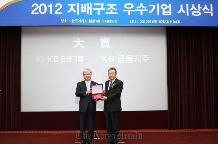 KB Financial wins award for corporate governance