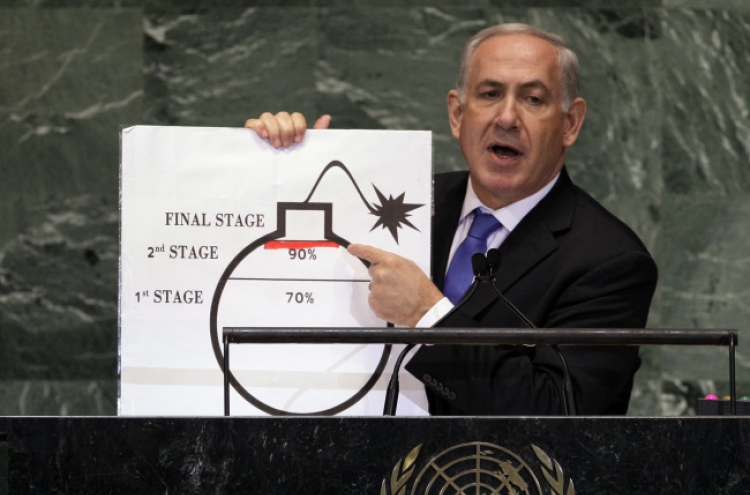 Israel’s P.M. draws ‘red line’ for Iran