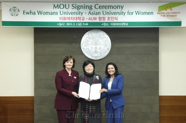 Ewha signs agreement with Asian women’s university in Bangladesh