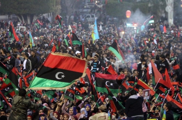 Libyan leader calls for unity on second anniversary of uprising