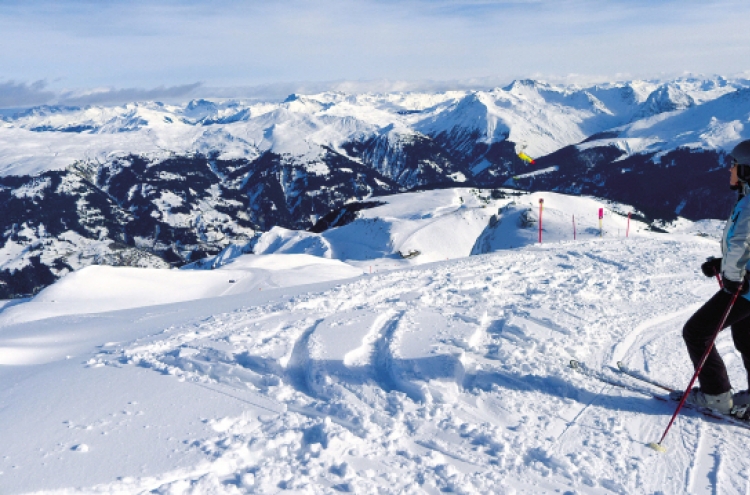 Arosa, in the Swiss Alps, a family-friendly ski spot