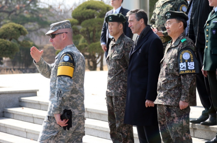 NATO head visits inter-Korean border amid heightened tension