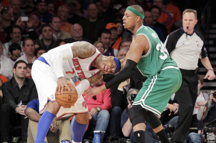 Anthony, Knicks handle Celtics