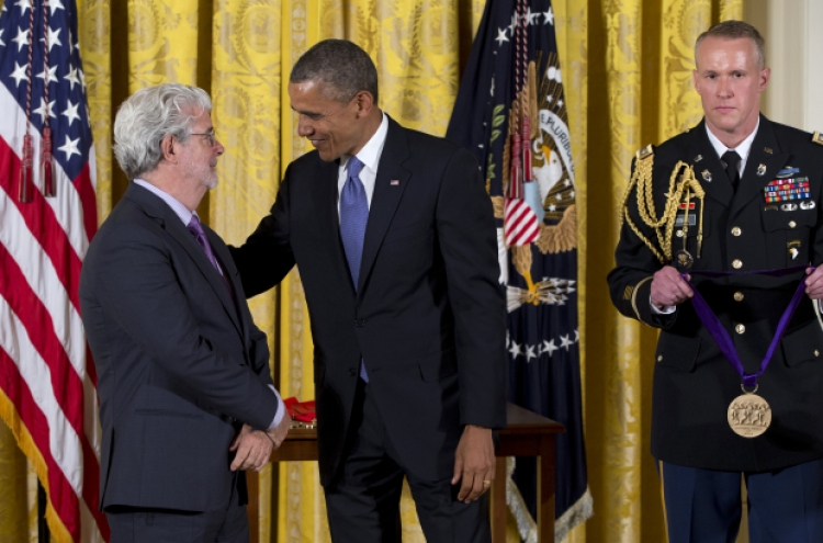 May the Medal be with you: Obama honors George Lucas