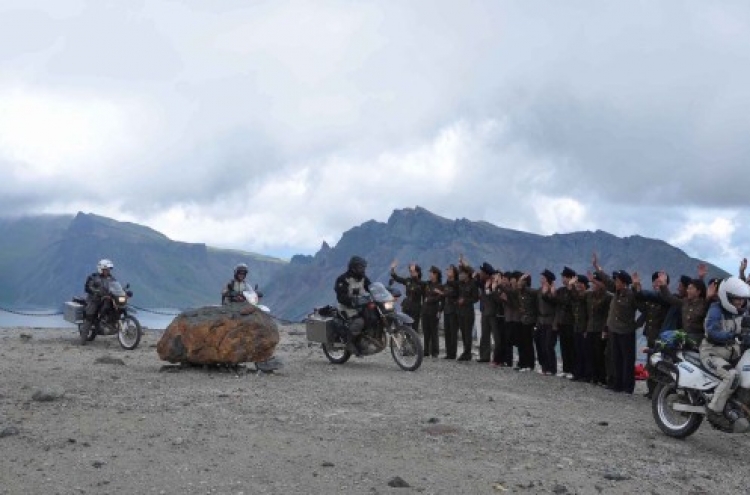 Kiwis start motorcycle ride through Korean Peninsula from Baekdusan