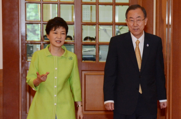 U.N. chief praises Park‘s ’trustpolitik‘