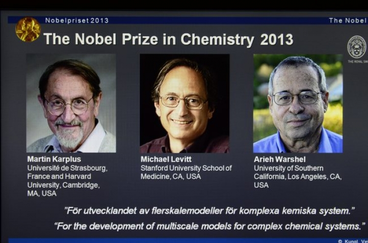 Karplus, Levitt, Warshel win Nobel chemistry prize