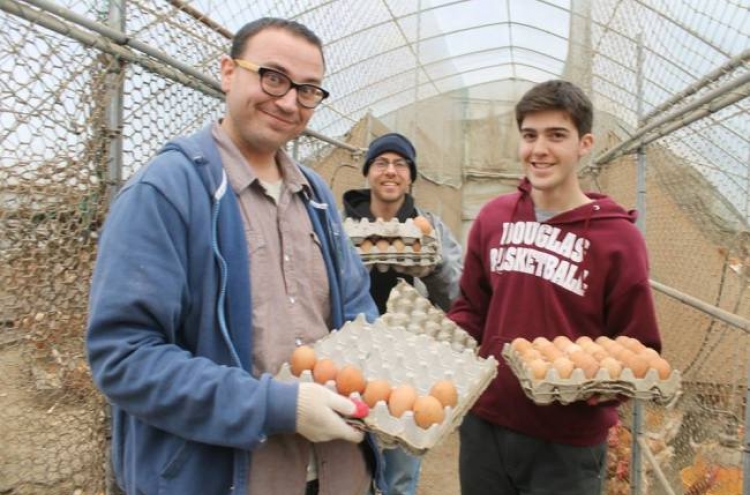 Farm volunteers join hands in Korea